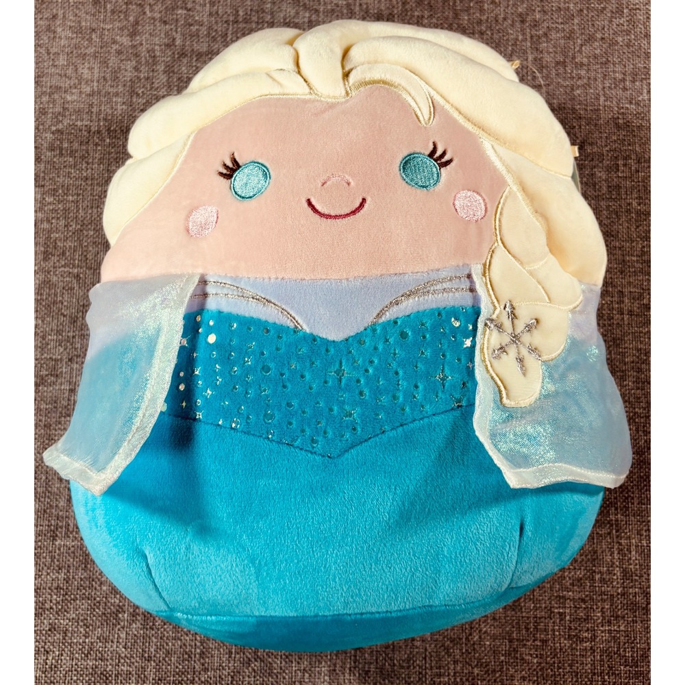Disney Frozen Elsa Squishmallows 10 Inch Plush Blue Shimmer Dress New With Tags